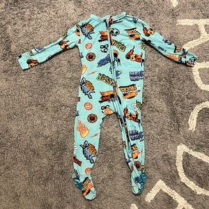 Posh Peanut X Monster Trucks Footie - 6-9 months